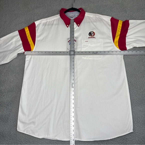 Florida State Seminole Shirt Men's XL White Button-Down Long Sleeve Vtg NWT - Picture 5 of 14